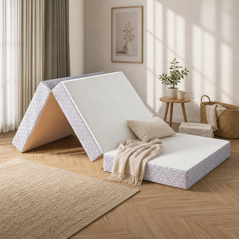  Matelas pliant en mousse viscoélastique CoolSoft, Très grand simple, 6"