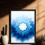 Reproduction d'art encadrée noire rétro bleue simple et unique-1745397514