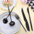 48 Piece Matte Black Silverware Set
