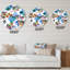Vibrant Wild Spring Leaves and Wildflowers - horloge murale moderne-60187682