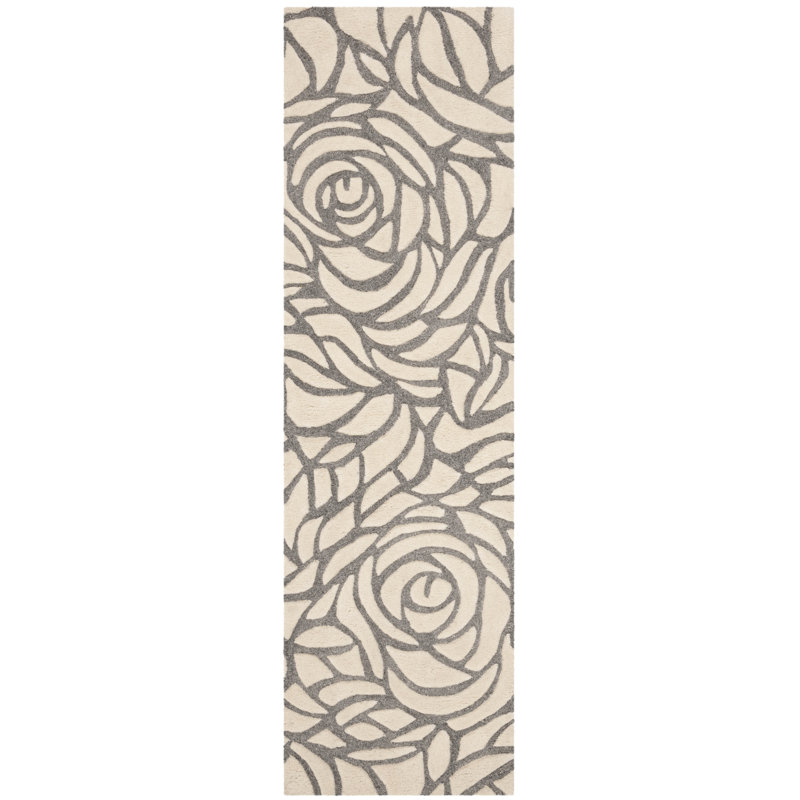 Tapis ivoire Atsush, Tapis de couloir 2 pi 3 po x 10 pi