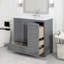 Armoire de meuble-lavabo autoportante de 36 po de style Shaker avec lavabo, 4 tiroirs à fermeture en douceur et 2 portes à fermeture en douceur-3260920