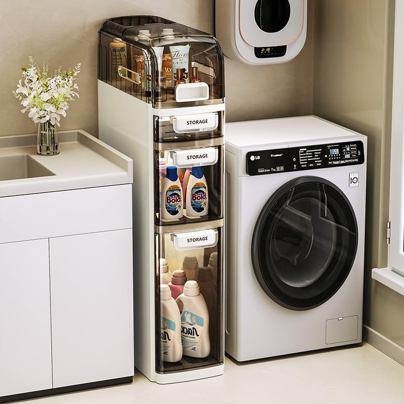 Armoire de rangement 1 pièce en plastique pour salle de bain