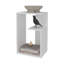 Table d'appoint en mélamine avec rangement ouvert, blanc-1677354251