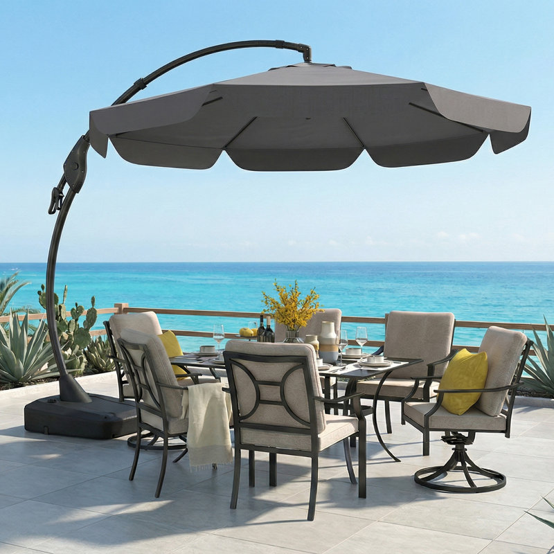 300cm Cantilever Parasol, Grey