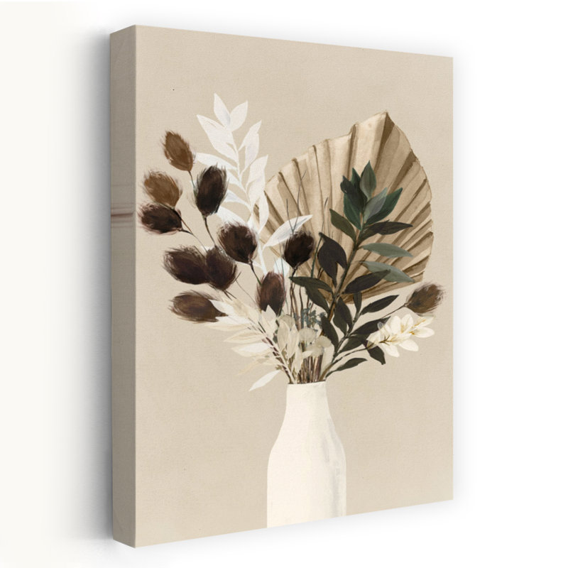 Paquet séché I, art de la nature moderne et minimaliste élégant, H 24 po x l 16 po