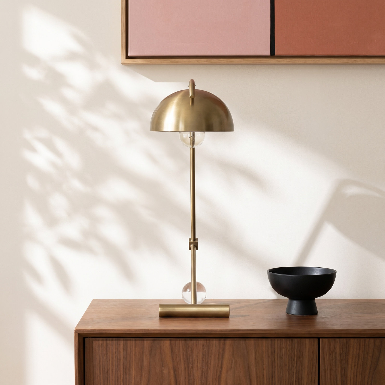 Delano Desk Lamp, Charcoal/White Marble, Gold, Yes