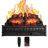 30" WiFi Infrared Quartz Electric Fireplace Log with Sound Crackling, Adjustable Flame Colours-233925856