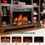 Foyer électrique encastrable, 23 pouces, chauffage ultra mince, flamme réaliste, bûche, télécommande, minuterie, protection contre la surchauffe, / certification UL, chaleur de 1400 W, 5000 S par heure, 11 réglages de température,