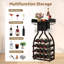 Plancher autoportant pour porte-bouteilles de vin, porte-bouteilles pour 15 bouteilles de vin avec porte-verres, armoire à vin avec bar et tiroir de rangement pour la maison, cuisine, salle à manger, noir-73179234