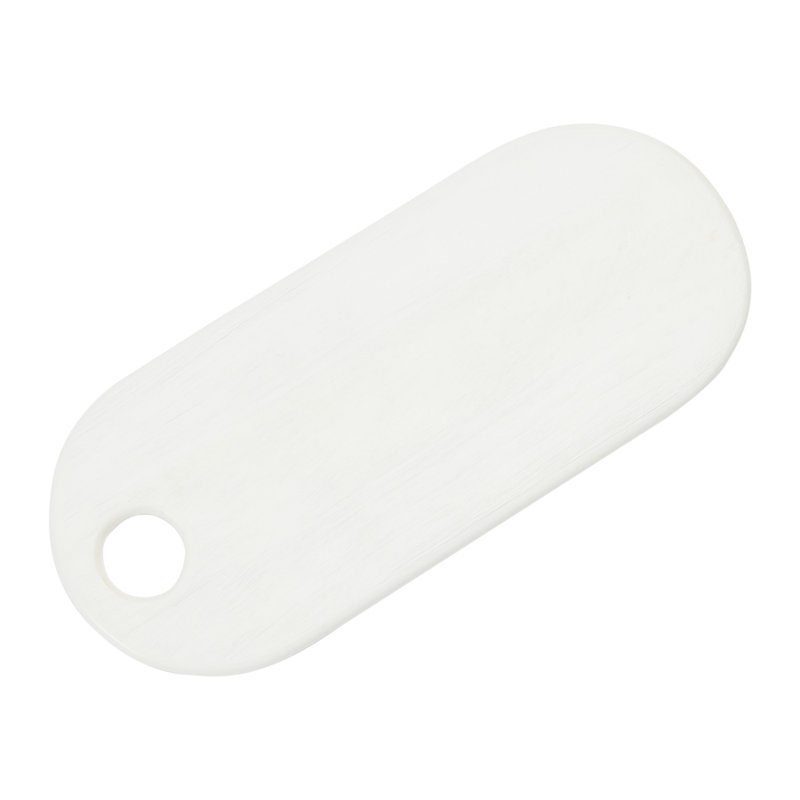 19" Textured White Acacia Wood Cheese/Serving Board