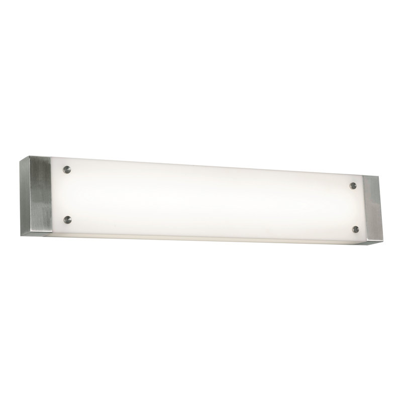 Éclairage pour salle de bain 1 lumière DEL Hamidullah, Nickel satiné, Blanc