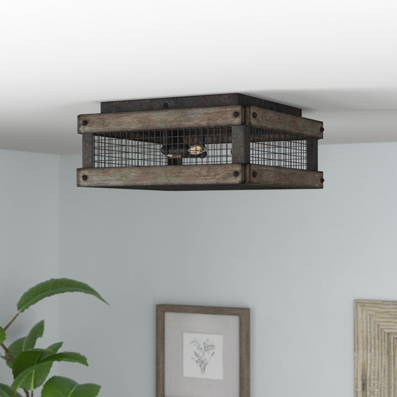 Aadil Wood Flush Mount
