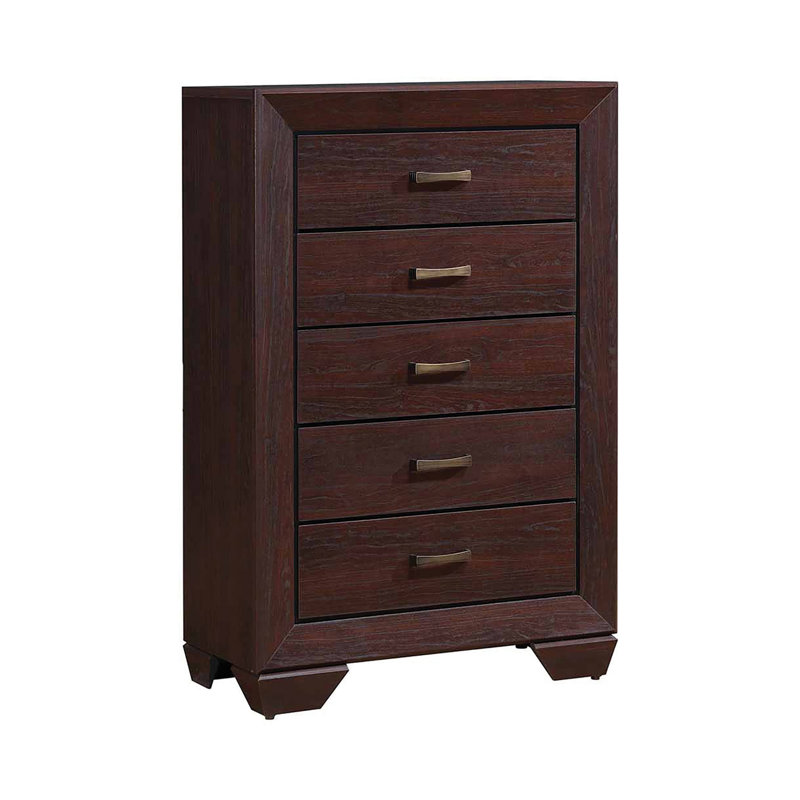 Commode 5 tiroirs Brookes, Cacao foncé