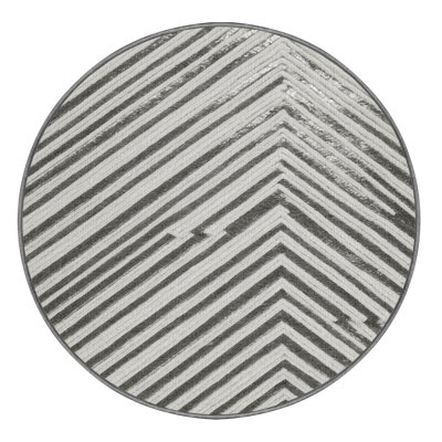Washable Silver White Striped Area Rug