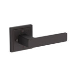 Sharpe Privacy Lever with Stepped Square Rose in Satin Nickel
