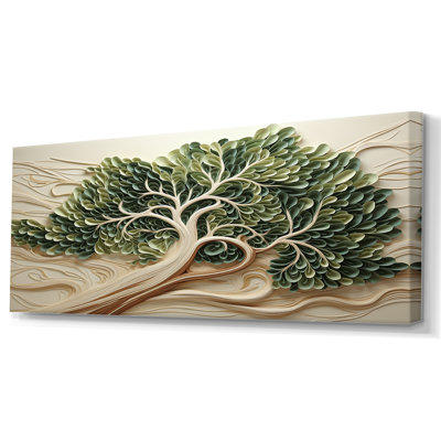 «Tree American Basswood Collage 2», art mural arbre