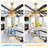 Terriek Modern 72" Gold Ceiling Fan with Tiered LED Light Kit, 8-Blade Reversible DC Ceiling Fan Light Fixture with Remote-868463024