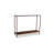 Solid White Marble Top Console Table with Antique Copper Iron Frame