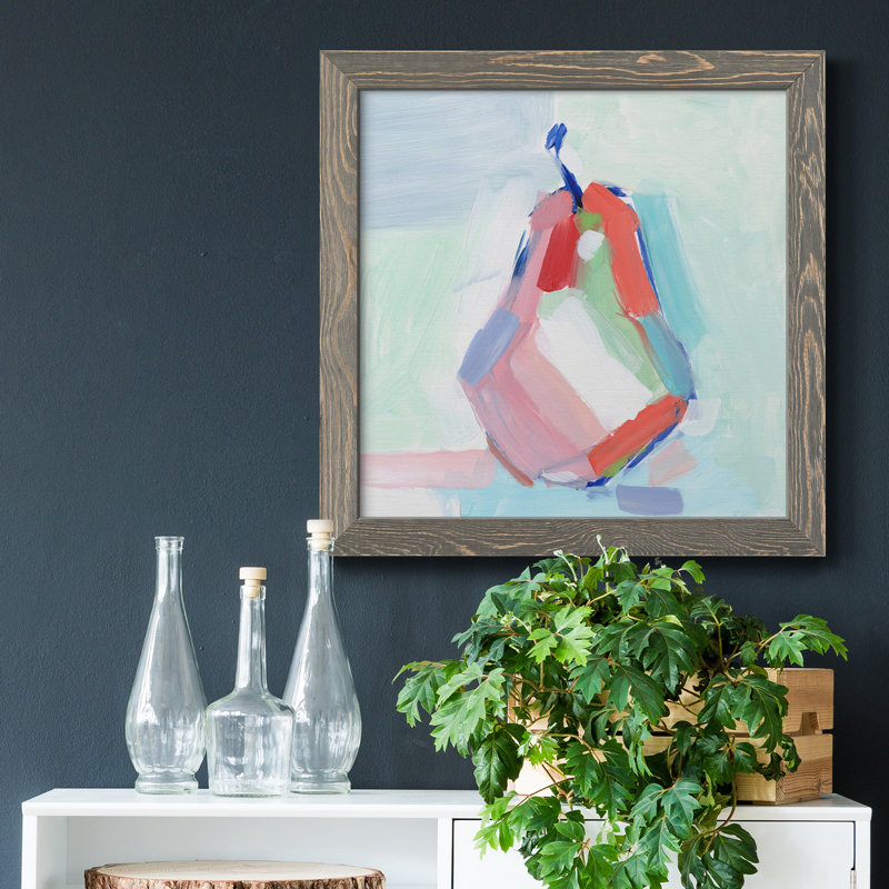 Art comestible II - art mural encadré sur toile, Cadre gris, H 35,5 po x l 35,5 po x P 1,5 po