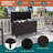 Outdoor 150 Gallon Rattan Deck Box With Support Frame And 2 Wheels, Handle Large Waterproof Storage Box, Flip Top Deck Storage Box For Yard, Porch-111633304