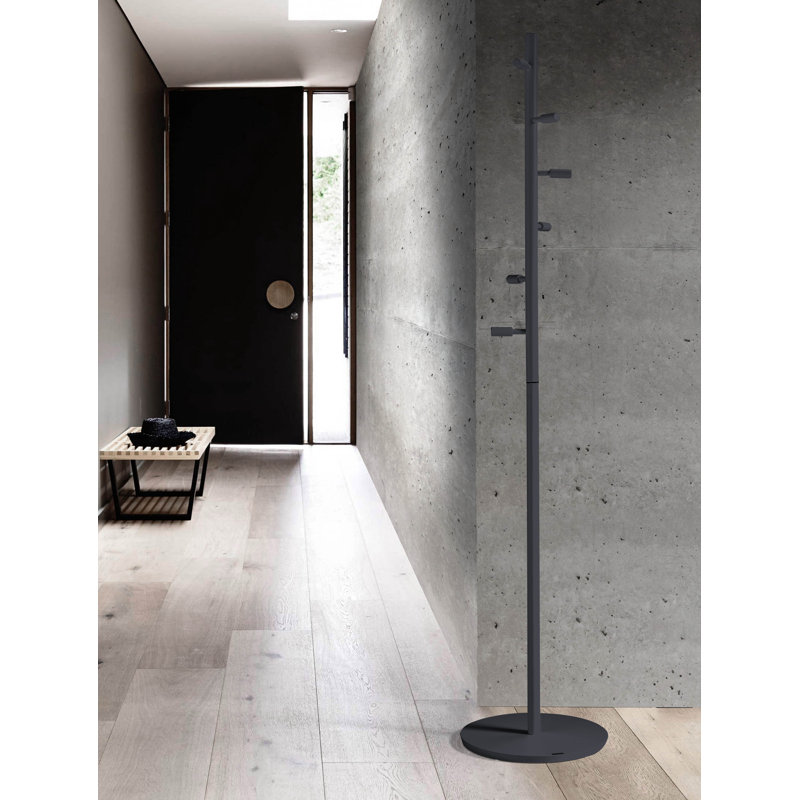 Hawkesbury Solid Wood Freestanding Coat Rack, Jet Black