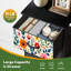 Commode de rangement verticale 4 tiroirs fleurs colorées peintes à la main avec tiroirs en bois