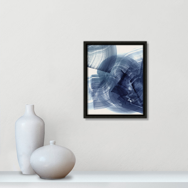 Indigo Crescendo I Print by , 11.5" H x 9.5" W, Espresso Floater