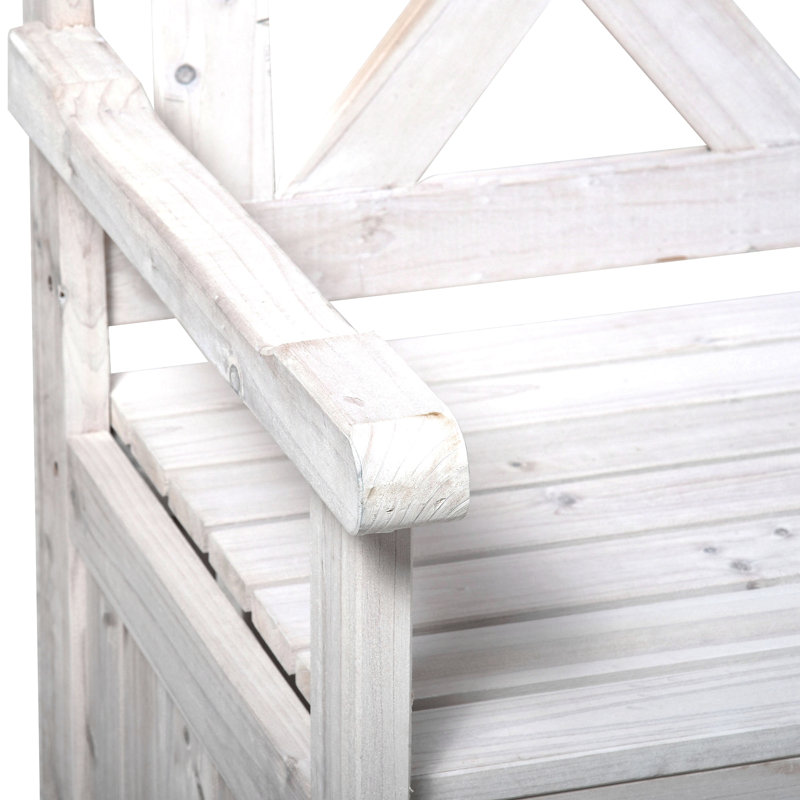Banc de patio Outsunny, Blanc
