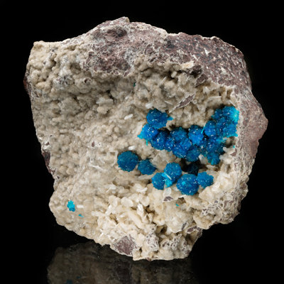 Cavansite on Stilbite from India