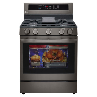 LG Smart Wi-Fi Enabled True Convection InstaView® Gas Range with Air Fry, 5.8 cu. ft.