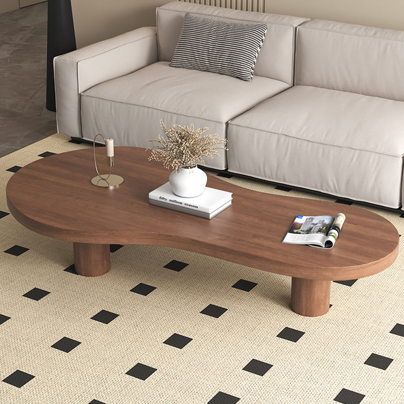 Solid wood simple multi-functional coffee table, 15.75" H x 47.24" L x 25.59" W, Brown