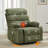 8-Point Massage Rocking Recliner Chair, 360° Swivel Glider with Lumbar Heating & Cup Holders, 400LBS-1402301468