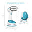 Swan SI12030N Foldable Garment Steamer with Removable Brush Attachments, Lightweight, 120ml Water Tank, 1470 Watts, White and Blue