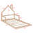 Floor Bed With House-Shaped Headboard-669679278