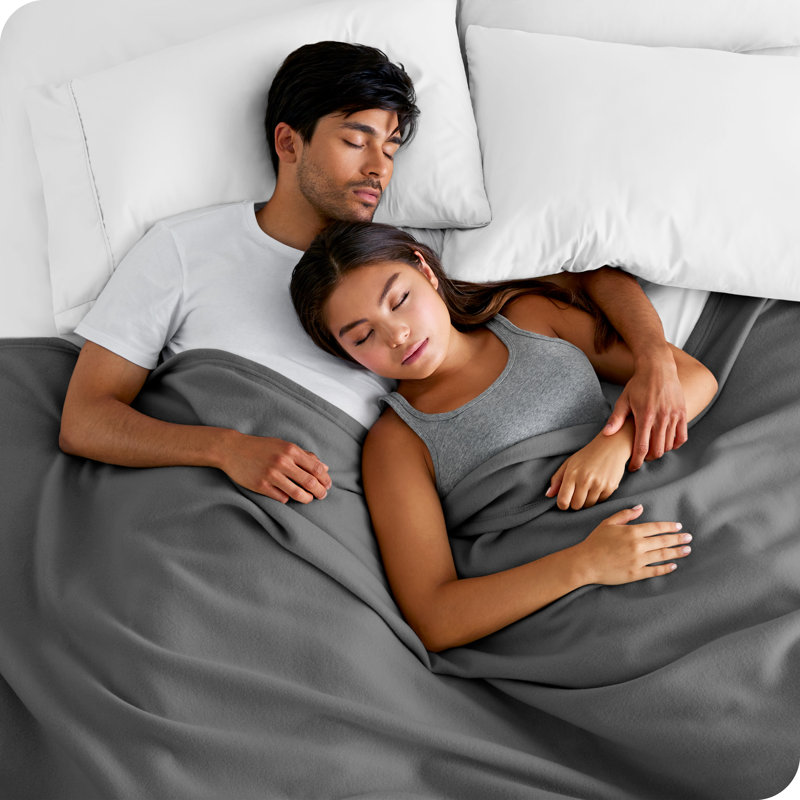 Gray Full/Queen Reversible Fleece Blanket