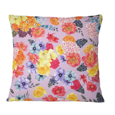 Floral Throw Pillow