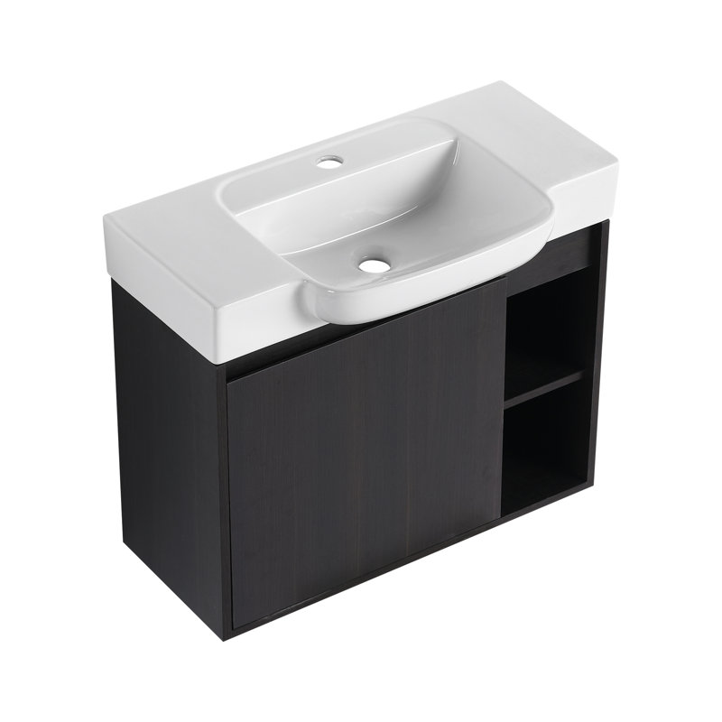 Meuble-lavabo flottant 28 "Slimbay (RTA), Noir, 28"
