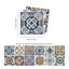 Garver Corfu Colorful Mediterranean Wall Tile Sticker Set - 15 x 15 cm (6 x 6 in)