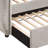 Beige Upholstered Twin Daybed with Trundle
