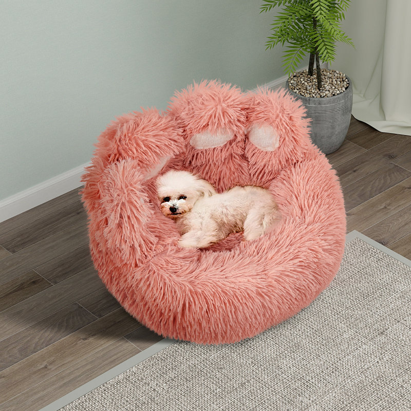 Creative Cute Bear Paw Dog and Cat Bed, Pink, 20 cm H x 50 cm W x 50 cm D