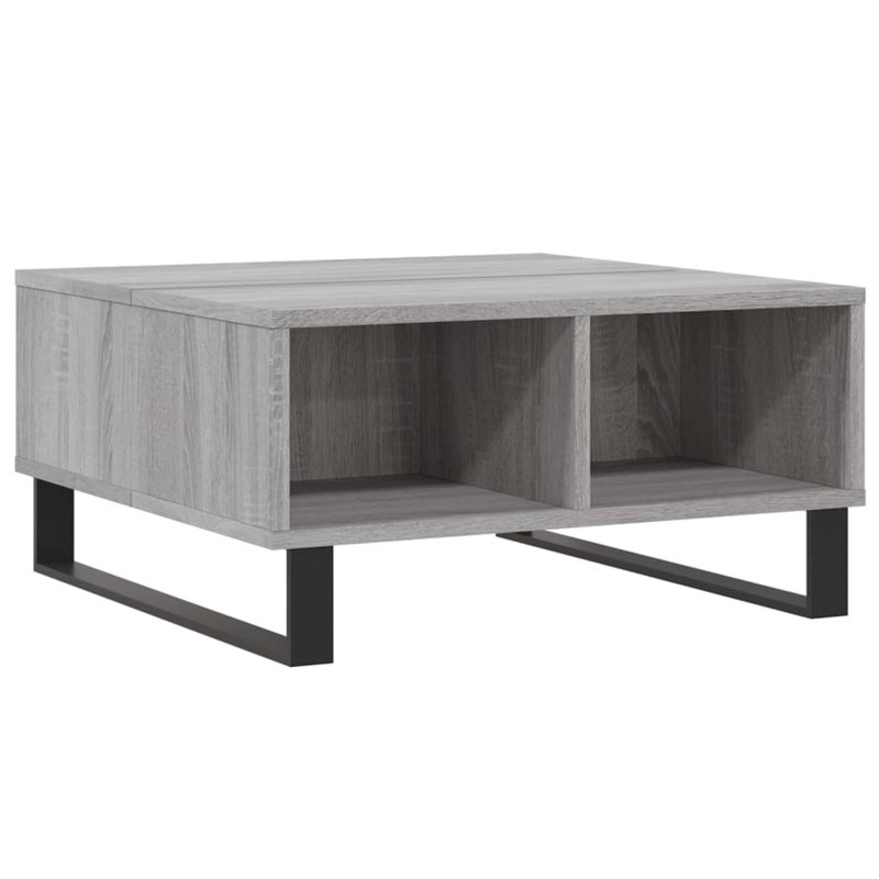 Azelia Sled Coffee Table with Storage, Grey Sonoma