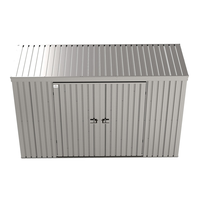 Elite 10 ft. W x 4 ft. D Galvanized Steel Portable Storage Shed