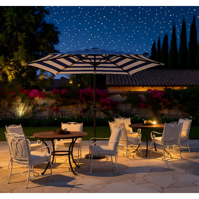 UPF 30+ Small Balcony Umbrella,Half Umbrella Outdoor Patio Umbrella,Vented Half Patio Umbrella with Crank Ribs, Porch Umbrella