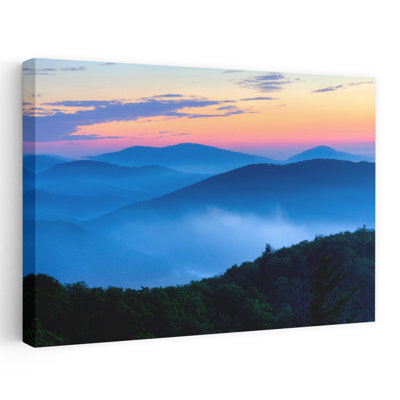 Sunrise in Blue Ridge Mountains Shenandoah National Park Virginia USA 1 Piece Wrapped Canvas Wall Art