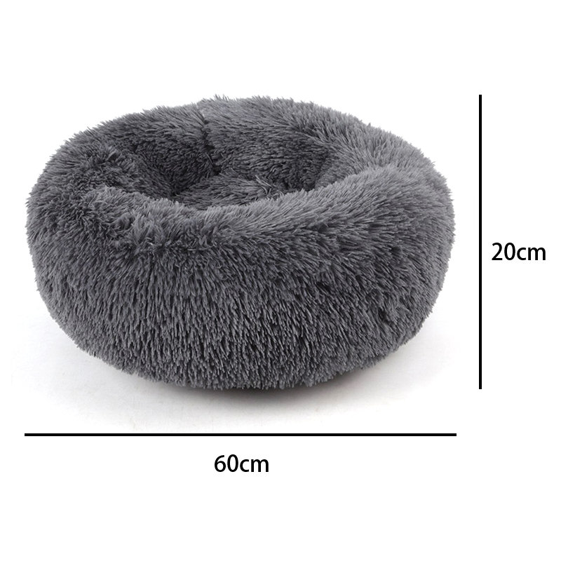 Velvet Bolster Pet Bed