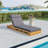 Lounge Chaise With Headrest, Acacia Wood With Water-Resistant Lounge Cushions (3-Fold & 4 Inch) - Matching Version Available-365252867