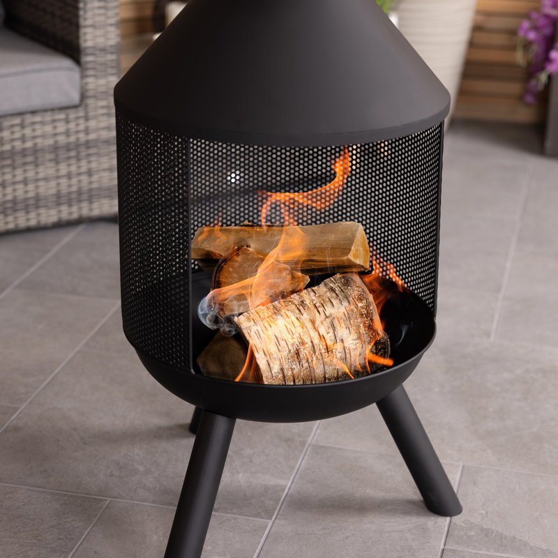 Cylinder Steel Smokeless Chimnea