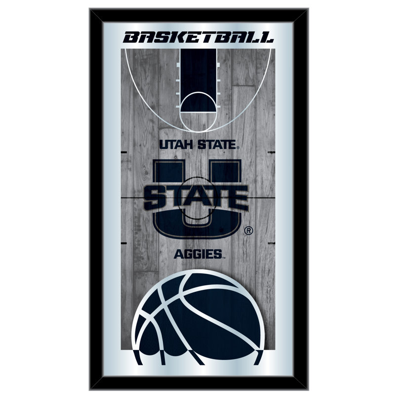 « basket mirror », impression encadrée NCAA, Utah State