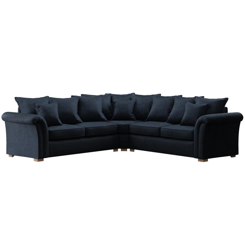 Castleacre Corner with two seats both sides, Scatter Back, Royal Blue Polyester